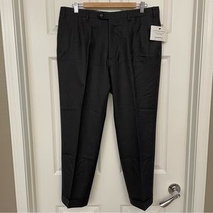 BRIONI TIGULLIO SUPER 180’s 36” X 27.5” Charcoal 100% Wool Suit Trouser Pant